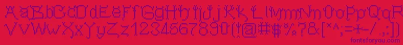 Pixeldevilsdeal Font – Purple Fonts on Red Background