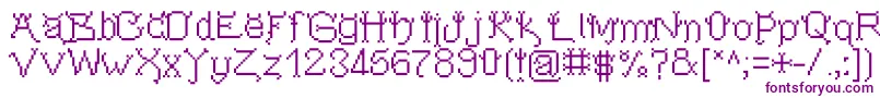 Pixeldevilsdeal Font – Purple Fonts on White Background