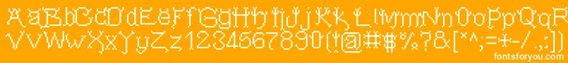 Pixeldevilsdeal Font – White Fonts on Orange Background