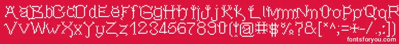 Pixeldevilsdeal Font – White Fonts on Red Background