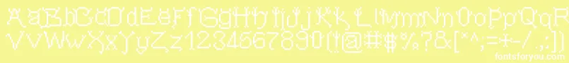 Pixeldevilsdeal Font – White Fonts on Yellow Background