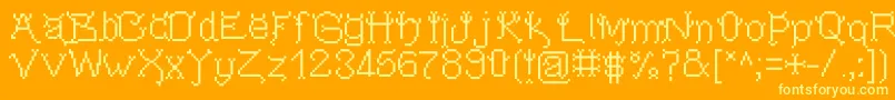 Pixeldevilsdeal Font – Yellow Fonts on Orange Background