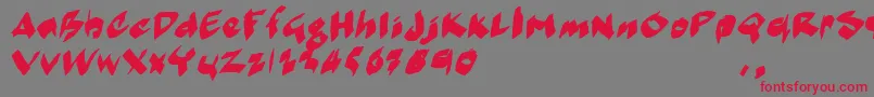 Mmoetrial Font – Red Fonts on Gray Background