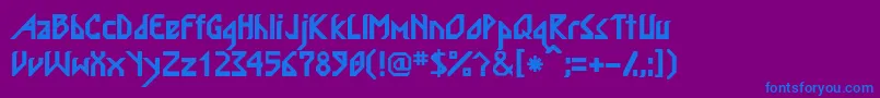ValmarsskBold Font – Blue Fonts on Purple Background