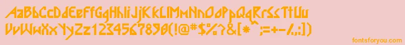 ValmarsskBold Font – Orange Fonts on Pink Background