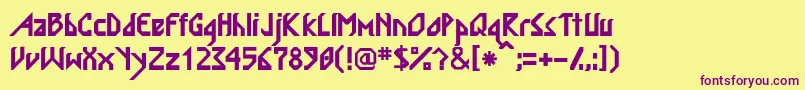 ValmarsskBold Font – Purple Fonts on Yellow Background