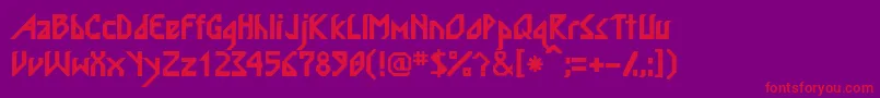 Saiba mais sobre a fonte ValmarsskBold Fonte ValmarsskBold – fontes vermelhas em um fundo violeta