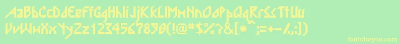 ValmarsskBold Font – Yellow Fonts on Green Background