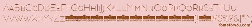 AristotelicaSmallcapsThinTrial Font – Brown Fonts on Pink Background