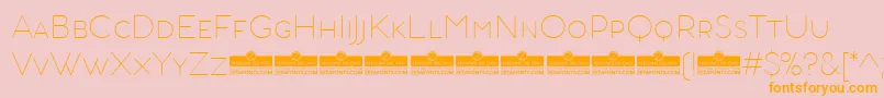 AristotelicaSmallcapsThinTrial Font – Orange Fonts on Pink Background