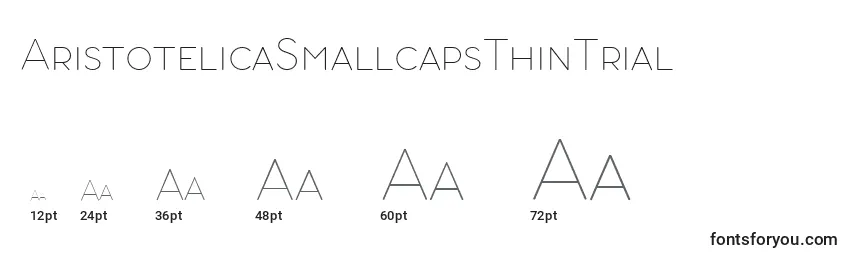 AristotelicaSmallcapsThinTrial Font Sizes