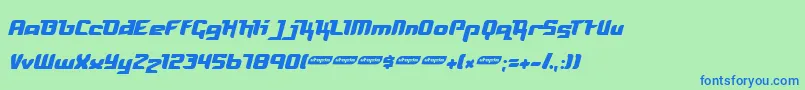 Freya Font – Blue Fonts on Green Background