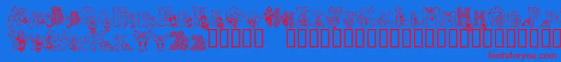 Patca-fontti – punaiset fontit sinisellä taustalla
