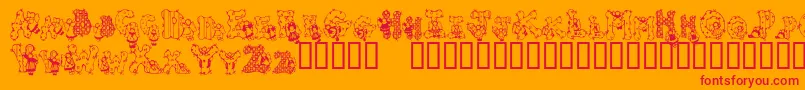 fuente Patca – Fuentes Rojas Sobre Fondo Naranja