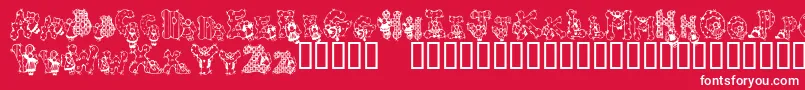 Patca Font – White Fonts on Red Background