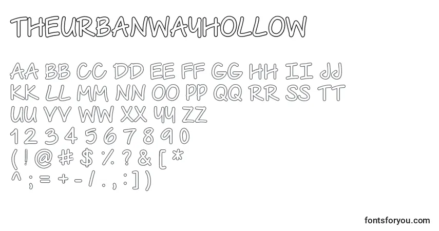 Fuente TheUrbanWayHollow - alfabeto, números, caracteres especiales