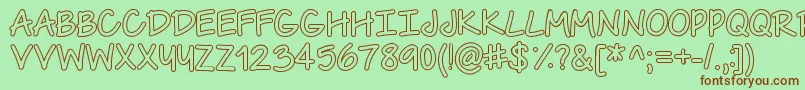 TheUrbanWayHollow Font – Brown Fonts on Green Background