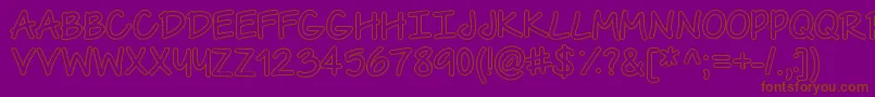 Шрифт TheUrbanWayHollow – коричневые шрифты на фиолетовом фоне