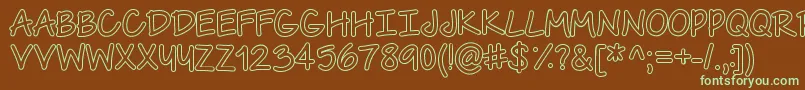 TheUrbanWayHollow Font – Green Fonts on Brown Background