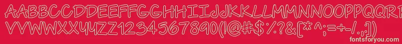 TheUrbanWayHollow Font – Green Fonts on Red Background