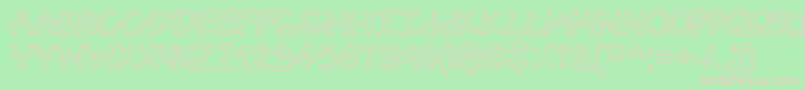 TheUrbanWayHollow Font – Pink Fonts on Green Background