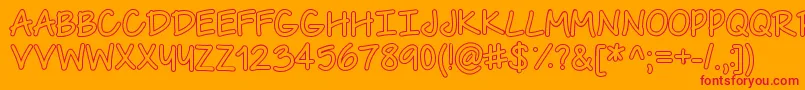 TheUrbanWayHollow Font – Red Fonts on Orange Background
