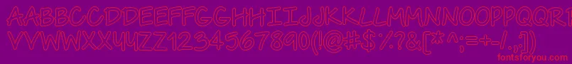 fuente TheUrbanWayHollow – Fuentes Rojas Sobre Fondo Morado
