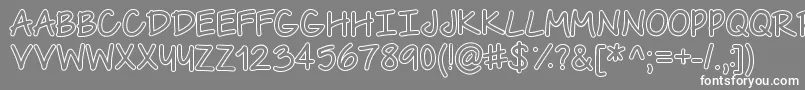 TheUrbanWayHollow Font – White Fonts on Gray Background