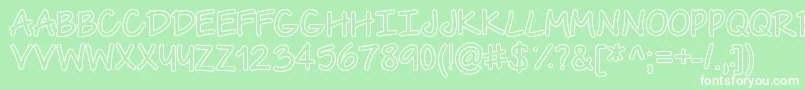 More about TheUrbanWayHollow Font TheUrbanWayHollow Font – White Fonts on Green Background