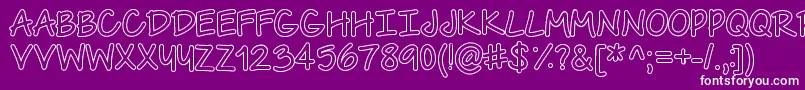 Fonte TheUrbanWayHollow – fontes brancas em um fundo violeta