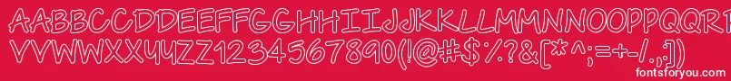 TheUrbanWayHollow Font – White Fonts on Red Background