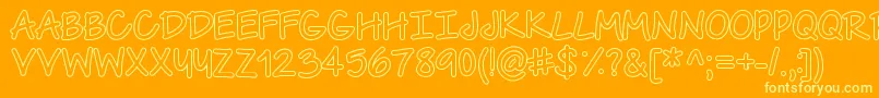 TheUrbanWayHollow Font – Yellow Fonts on Orange Background