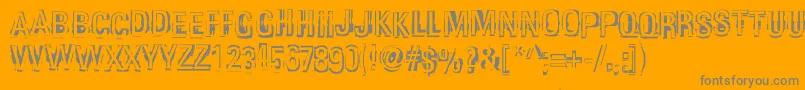 Garbedgec Font – Gray Fonts on Orange Background