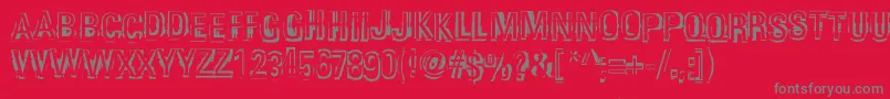 Garbedgec Font – Gray Fonts on Red Background