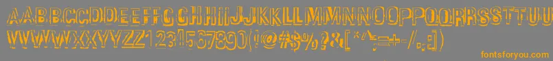 More about Garbedgec Font Garbedgec Font – Orange Fonts on Gray Background