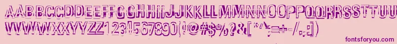 Подробнее о шрифте Garbedgec Шрифт Garbedgec – фиолетовые шрифты на розовом фоне