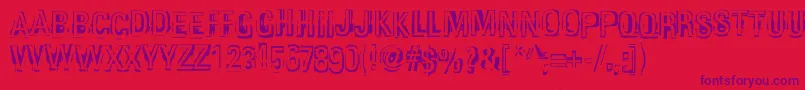 Garbedgec Font – Purple Fonts on Red Background