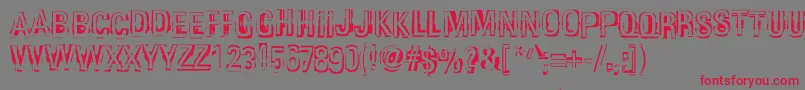 Garbedgec Font – Red Fonts on Gray Background