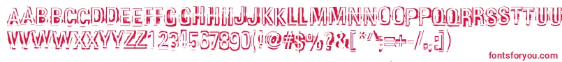 Garbedgec Font – Red Fonts on White Background