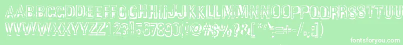 Garbedgec Font – White Fonts on Green Background