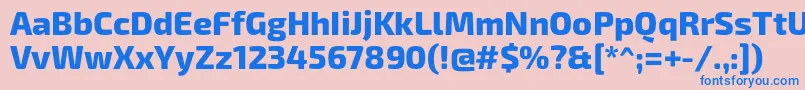 Exo2.0Extrabold Font – Blue Fonts on Pink Background