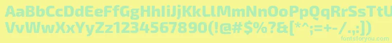 Exo2.0Extrabold Font – Green Fonts on Yellow Background