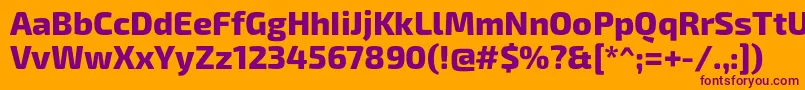 Exo2.0Extrabold Font – Purple Fonts on Orange Background