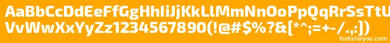 フォントExo2.0Extrabold – オレンジの背景に白い文字