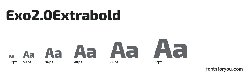 Exo2.0Extrabold Font Sizes