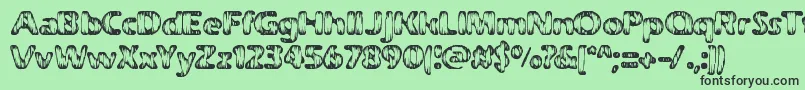 WeatheredBrk Font – Black Fonts on Green Background