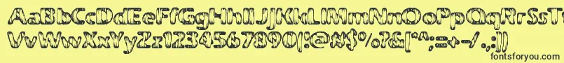 WeatheredBrk Font – Black Fonts on Yellow Background