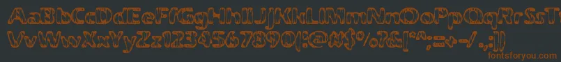 WeatheredBrk-fontti – ruskeat fontit mustalla taustalla