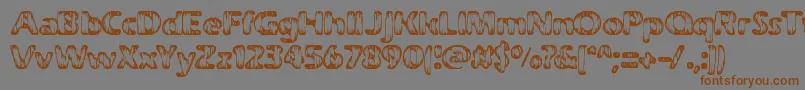 WeatheredBrk Font – Brown Fonts on Gray Background