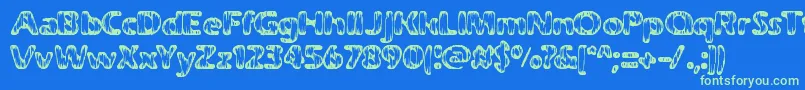 WeatheredBrk Font – Green Fonts on Blue Background